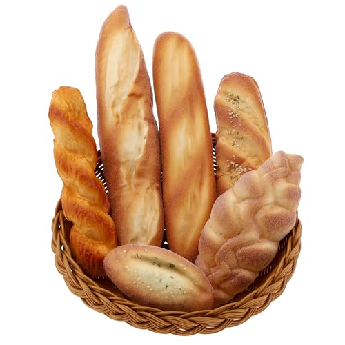 Gresorth 6 Stück Kunstbrot Deko Fake Baguette Lebensmittel Modell Simulation Französisches Brot Deko Realistisches Dessert Schmuck Weihnachtsbäckerei Gresorth 6 Stück Kunstbrot Deko Fake Baguette Lebensmittel Modell Simulation Französisches Brot Deko Realistisches Dessert Schmuck Weihnachtsbäckerei von Gresorth