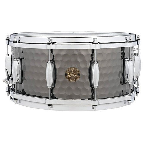 Gretsch Drums Full Range 14" x 6,5" Hammered Black Steel Snare Snare von Gretsch Drums
