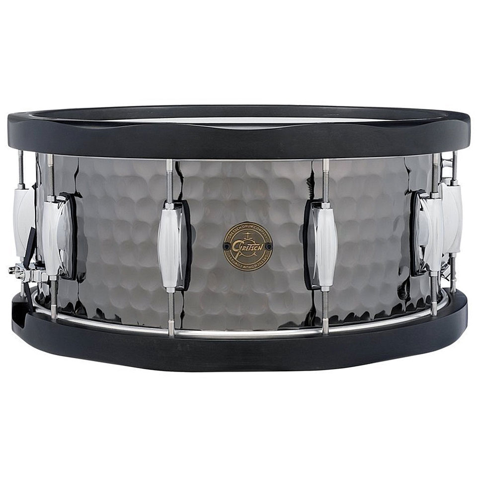 Gretsch Drums Full Range 14" x 6,5" Hammered Black Steel Snare Snare von Gretsch Drums
