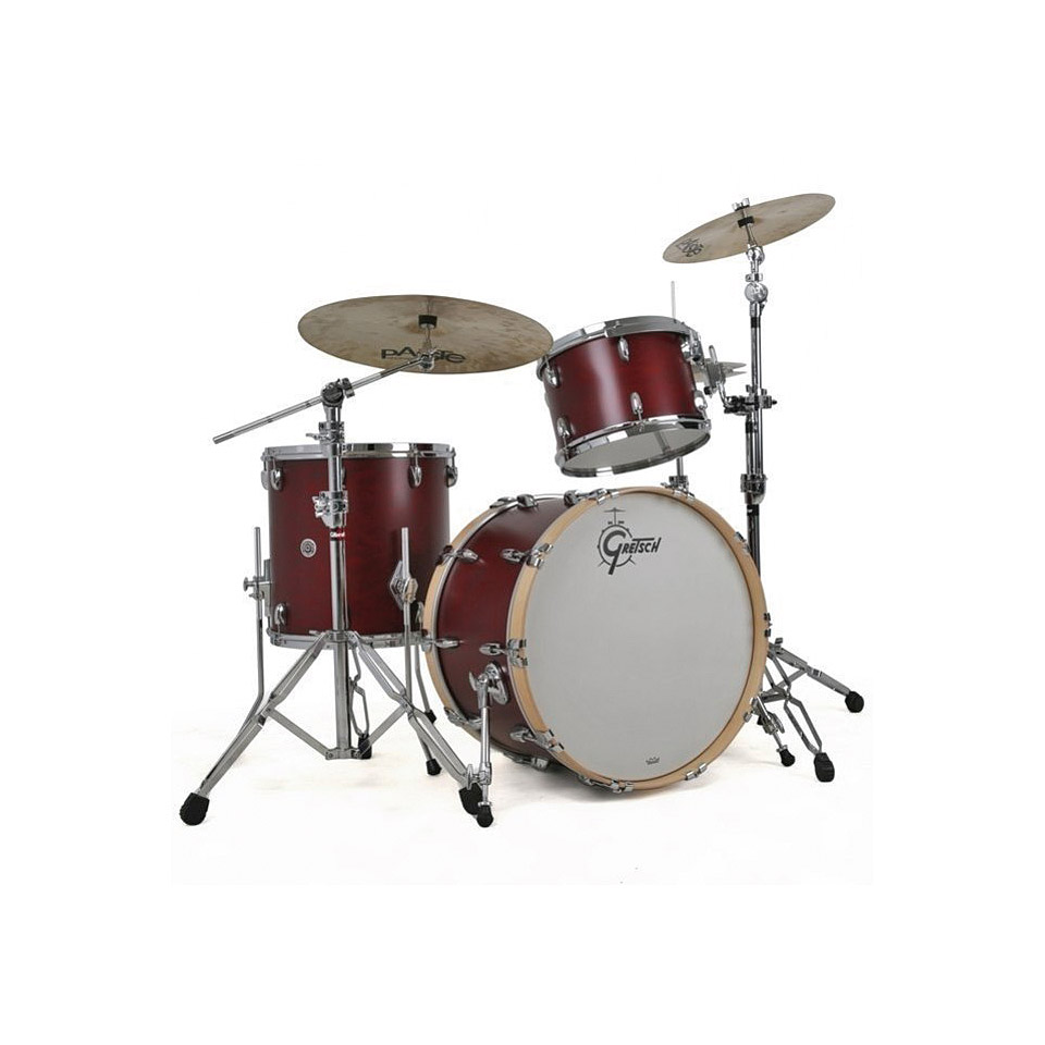 Gretsch Drums USA Brooklyn 20" Satin Cherry Red Drumset Schlagzeug Gretsch Drums USA Brooklyn 20" Satin Cherry Red Drumset Schlagzeug von Gretsch Drums