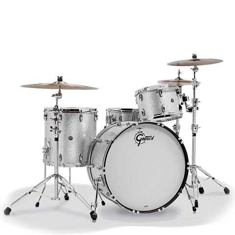 Gretsch Drums USA Brooklyn 20" Silver Sparkle Drumset Schlagzeug Gretsch Drums USA Brooklyn 20" Silver Sparkle Drumset Schlagzeug von Gretsch Drums