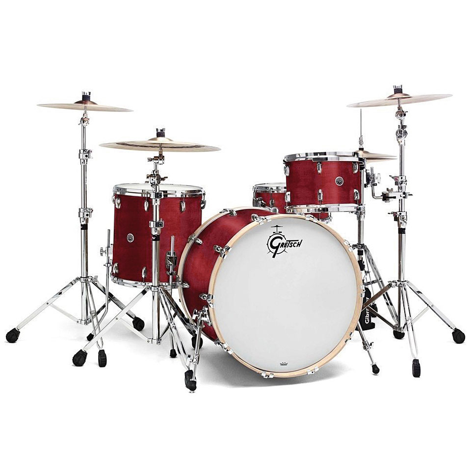 Gretsch Drums USA Brooklyn 24" Satin Cherry Red Drumset Schlagzeug von Gretsch Drums