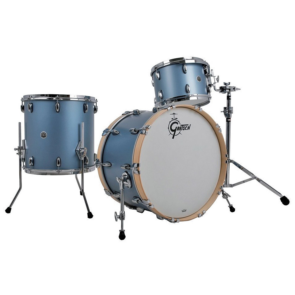 Gretsch Drums USA Brooklyn 24" Satin Ice Blue Metallic Drumset von Gretsch Drums