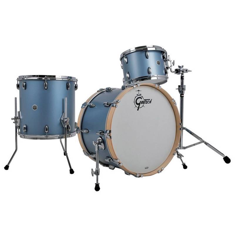 Gretsch Drums USA Brooklyn 24" Satin Ice Blue Metallic Drumset von Gretsch Drums