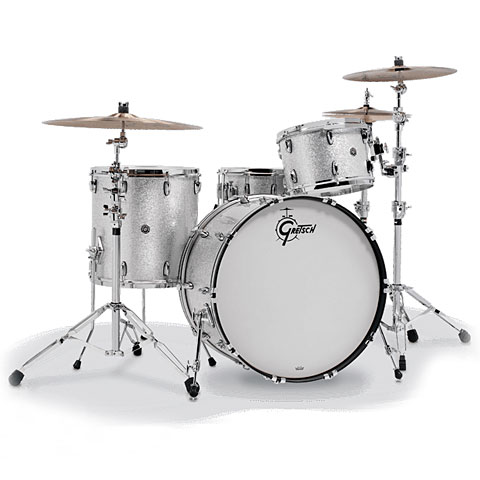 Gretsch Drums USA Brooklyn 24" Silver Sparkle Drumset Schlagzeug von Gretsch Drums