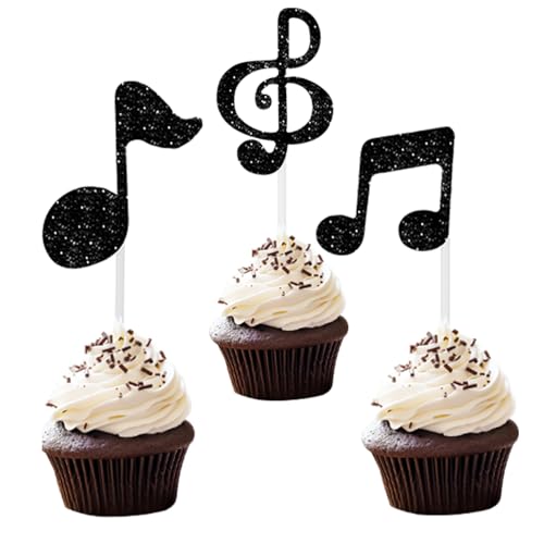 24 Stück Music Notes Cupcake Toppers,Musik Noten Tortendeko Glitzer Kuchen Deko,Musical Symbol Cupcake Toppers für Rockmusik-Konzert Thema,Babyparty,Hochzeit,Geburtstagsparty,Kuchendeko Zubehör 24 Stück Music Notes Cupcake Toppers,Musik Noten Tortendeko Glitzer Kuchen Deko,Musical Symbol Cupcake Toppers für Rockmusik-Konzert Thema,Babyparty,Hochzeit,Geburtstagsparty,Kuchendeko Zubehör von Grevosea