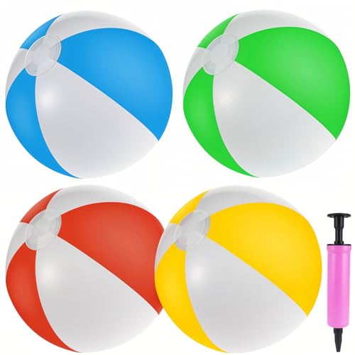 4 Stück Wasserball Kinder Aufblasbare Wasserbälle 16 Zoll PVC Strandbälle Groß Bunt Gestreifter Wasserbälle Aufblasbar Schwimmbad Pool Strand Spielzeug Ball für Sommer Partys 4 Stück Wasserball Kinder Aufblasbare Wasserbälle 16 Zoll PVC Strandbälle Groß Bunt Gestreifter Wasserbälle Aufblasbar Schwimmbad Pool Strand Spielzeug Ball für Sommer Partys von Grevosea