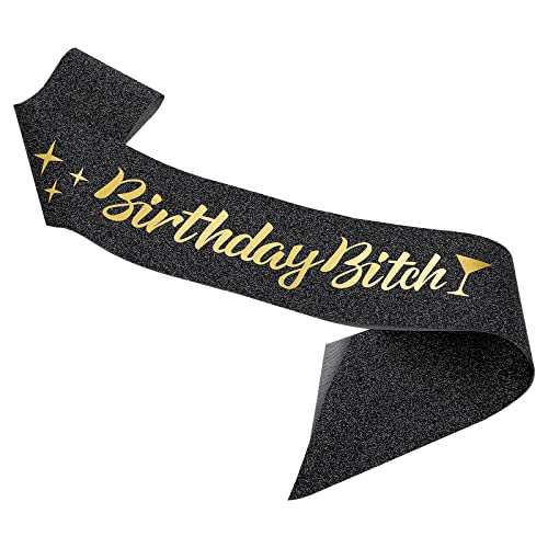 Grevosea Geburtstag Schärpe,birthday Bitch für Geburtstag Auf Englisch Zum Tragen Am Tag für Ihren Geburtstag,Satin Schärpe Birthday Schwarz Satin Schärpe für Frauen Mädchen Geburtstag Party-156X9.7cm Grevosea Geburtstag Schärpe,birthday Bitch für Geburtstag Auf Englisch Zum Tragen Am Tag für Ihren Geburtstag,Satin Schärpe Birthday Schwarz Satin Schärpe für Frauen Mädchen Geburtstag Party-156X9.7cm von Grevosea