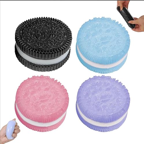 Grillix 4 Stück Anti-Stress-Spielzeug für Kekse, Stress Relief Oreo Cookie Toy, Silikon, Ultra Anti-Stress, handgefertigt, für Zuhause, Büro, Reisen und Geschenk Grillix 4 Stück Anti-Stress-Spielzeug für Kekse, Stress Relief Oreo Cookie Toy, Silikon, Ultra Anti-Stress, handgefertigt, für Zuhause, Büro, Reisen und Geschenk von Grillix