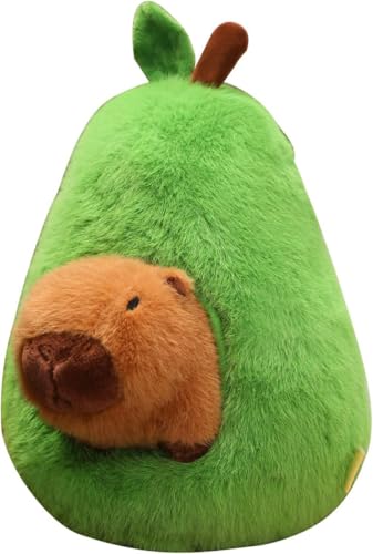 Grillix Capybara Kuscheltier, 35cm PlüSchpuppe mit Avocado, 2 In1 Abnehmbar Wasserschwein Kuscheltier, Super Weiche GefüLlte Spielzeug PlüSch für Home Deko Erwachsene Kinder Geschenke Grillix Capybara Kuscheltier, 35cm PlüSchpuppe mit Avocado, 2 In1 Abnehmbar Wasserschwein Kuscheltier, Super Weiche GefüLlte Spielzeug PlüSch für Home Deko Erwachsene Kinder Geschenke von Grillix