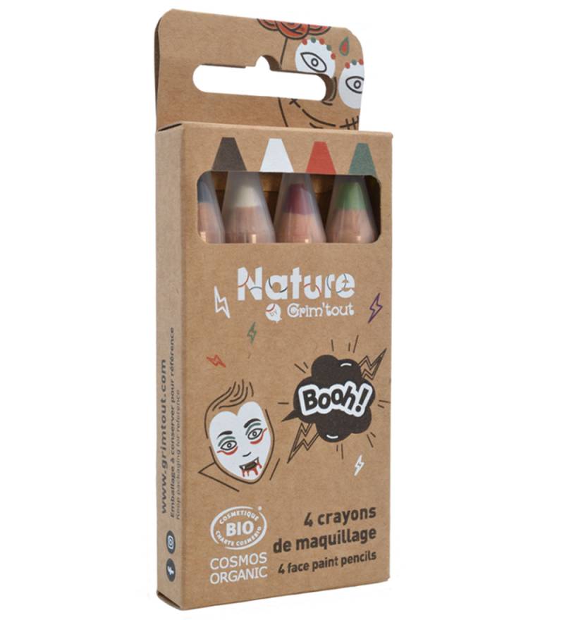 Grim Tout Theater-Make-up - 4 Buntstifte - Booh - Grim Tout - One Size - Schminke Grim Tout Theater-Make-up - 4 Buntstifte - Booh - Grim Tout - One Size - Schminke von Grim Tout
