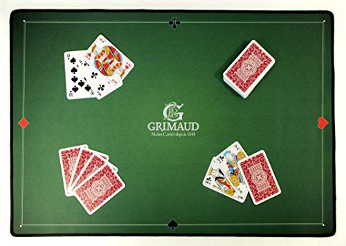 Grimaud Neopren Kartenmatte 40 x 60 cm - Belote/Poker/Tarot/Ecke Spielmatte - rutschfest - perfekte Kartenführung Grimaud Neopren Kartenmatte 40 x 60 cm - Belote/Poker/Tarot/Ecke Spielmatte - rutschfest - perfekte Kartenführung von LA DUCALE