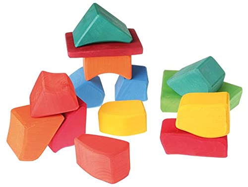Grimm's 10010 15 Waldorf-Art Bauklötze aus Lindenholz von Grimms Spiel und Holz Design