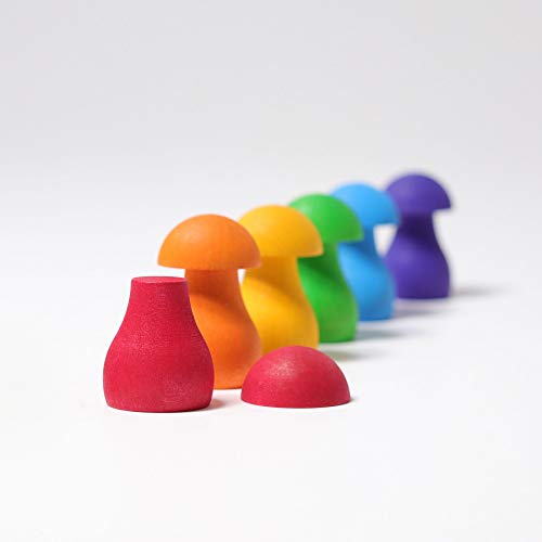 Grimm's Sortierspiel Regenbogen Pilze von Grimm's Spiel und Holz Design