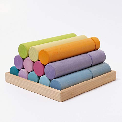 Grimm's Spiel und Holz Design Große Bauwalzen Pastell von Grimm's Spiel und Holz Design