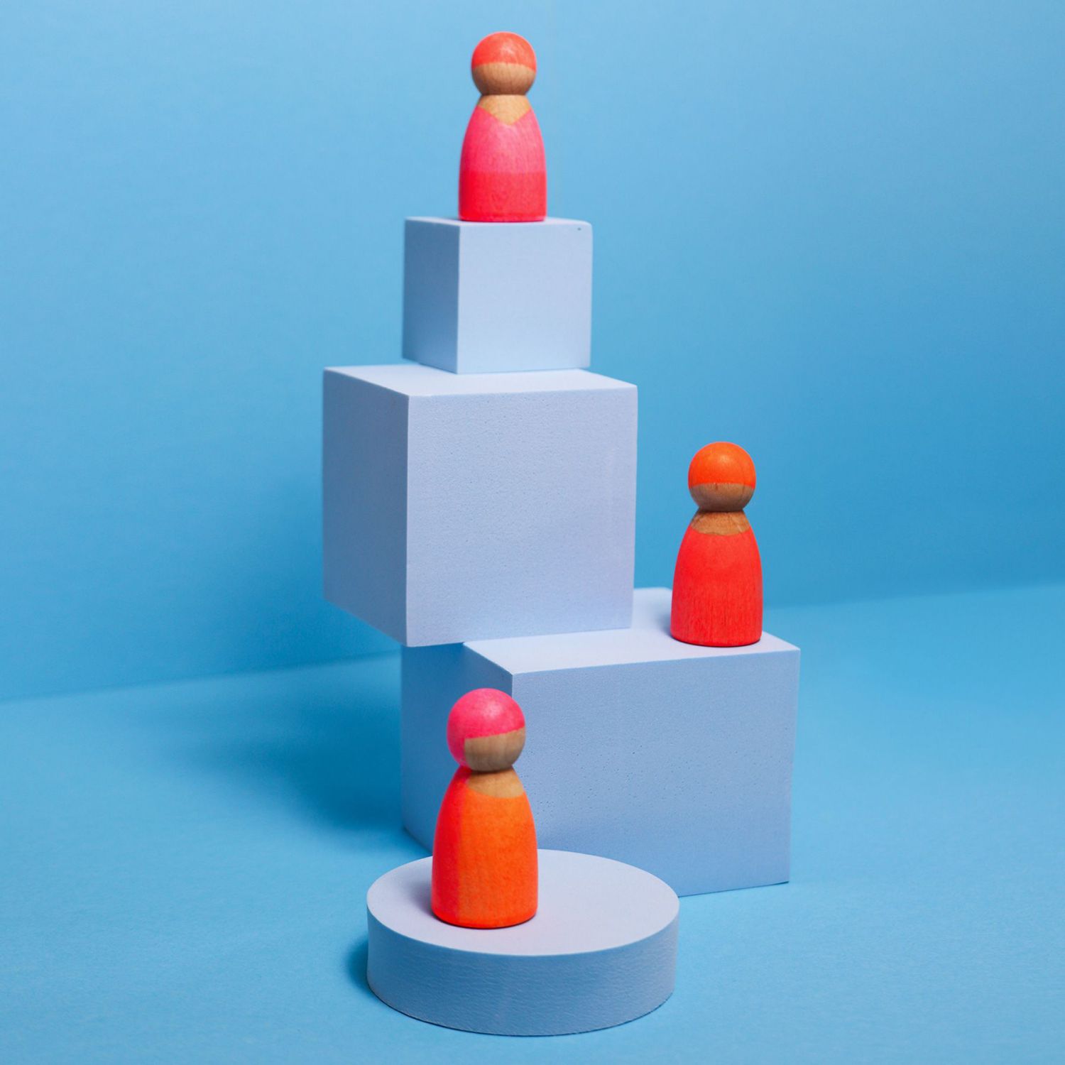 Grimm&#039;s Neonfreunde - 3 Holzfiguren - Pink von Grimm&#039;s