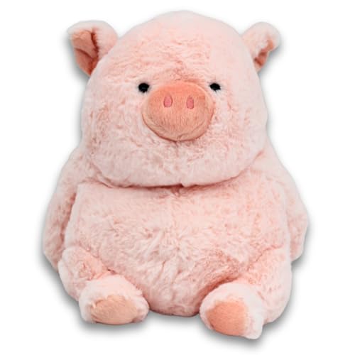 Grimm 30 cm Weiches Kuscheltier - Niedliches Plüschtier für Kinder und Erwachsene Geburtstage und Feiertag (Schwein) von Grimm