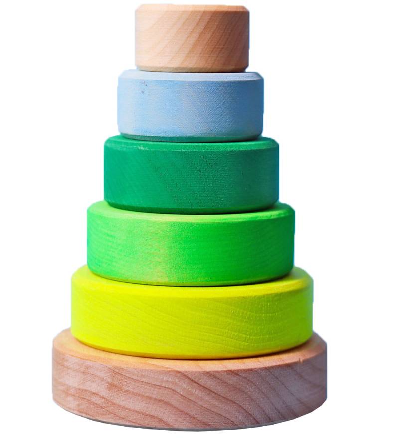 Grimms Stapelturm - Holz - Klein - Neongrün - Grimms - One Size - Bauklötze Grimms Stapelturm - Holz - Klein - Neongrün - Grimms - One Size - Bauklötze von Grimms