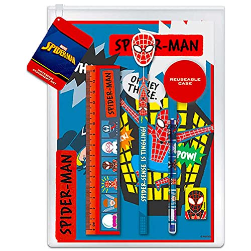 Spider-Man Notizbuch und Schreibwaren-Set, A5, liniert, Helden und Schurken – Offizielles Merchandise-Produkt von Grindstore