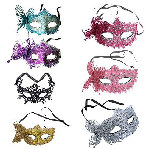 Griwiuiowe Frauen Reizvolle Maske venezianische Maskerade Party Karneval Gesichtsmaske, Augenmaske (blau) von Griwiuiowe