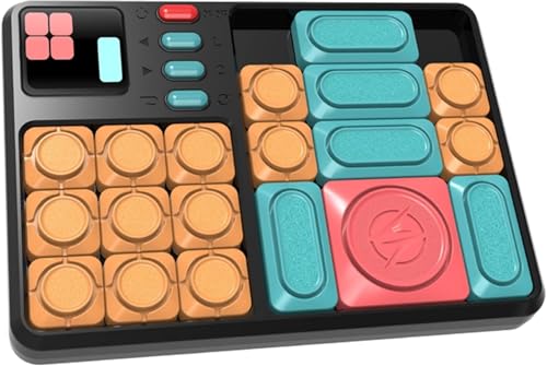 Super Slide Puzzle Denkspiel, Magnetisches Gleitschieber Gehirntrainer-Puzzle mit über 500 Levels, Handheld Elektronische Spiele, Logiktraining Klotski Reise-Spielzeug für Kinder und Erwachsene von Grixz