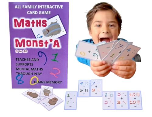 Growing Bright Games - Maths MONST'A - Kartenspiele für Familie und Kinder 5 6 7 8 9 .. Jahre - in Deutsch - Lernen Sie Rechnen auf Unterhaltsame Weise von Growing Bright Games