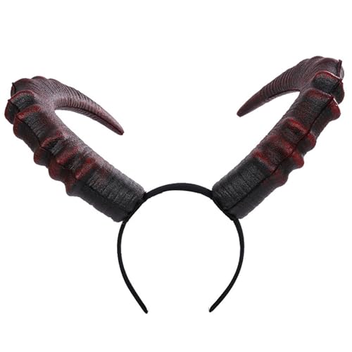 Dämonhörner, Hörner Stirnband Gothic Demon Horn Realistic Devil Horns Stirnband Komfortables Cosplay -Zubehör für Halloween, Kostümpartys, Cosplay, Devil Horns Stirnband Dämonhörner, Hörner Stirnband Gothic Demon Horn Realistic Devil Horns Stirnband Komfortables Cosplay -Zubehör für Halloween, Kostümpartys, Cosplay, Devil Horns Stirnband von Grtheenumb