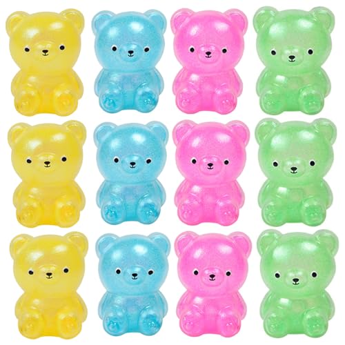 Dekompressionsspielzeug, 12-pcs-Spielzeug, Bärenform, lebendigem Stressspielzeug, 2,8 x 2,2 x 2,1 Zoll Dekompressionsspielzeug, wiederverwendbares Stress-Relief-Spielzeug, für Kinder Mädchen Frauen, Dekompressionsspielzeug, 12-pcs-Spielzeug, Bärenform, lebendigem Stressspielzeug, 2,8 x 2,2 x 2,1 Zoll Dekompressionsspielzeug, wiederverwendbares Stress-Relief-Spielzeug, für Kinder Mädchen Frauen, von Grtheenumb