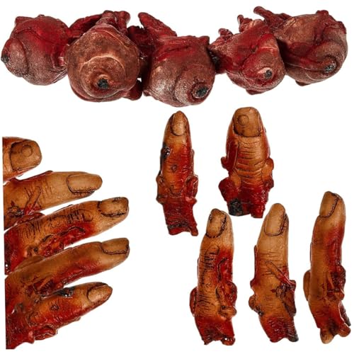Gefälschte Augäpfel, 15 Stücke gebrochener gefälschter Körperteile blutige Dekoration beängstigende Finger Augäpfel Horror Requisiten Halloween Horror Haunted Room Vampire Zombie Party Gefälligkeiten Gefälschte Augäpfel, 15 Stücke gebrochener gefälschter Körperteile blutige Dekoration beängstigende Finger Augäpfel Horror Requisiten Halloween Horror Haunted Room Vampire Zombie Party Gefälligkeiten von Grtheenumb