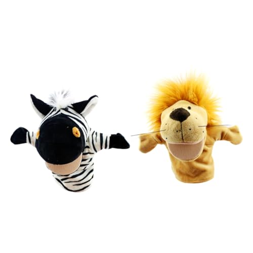 Grtheenumb 2pcs Cartoon Tierhandpuppen Plüsch Handpuppen Zebra Plüsch Puppe für Kindergärten Performance Eltern-Kind-Bildungsspielzeug Gelb und Schwarz Grtheenumb 2pcs Cartoon Tierhandpuppen Plüsch Handpuppen Zebra Plüsch Puppe für Kindergärten Performance Eltern-Kind-Bildungsspielzeug Gelb und Schwarz von Grtheenumb