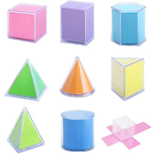 Grtheenumb 3D -Formen für das Unterrichten, 3D -Formen für Mathematikressourcen, 8pcs Kunststoff mit Klapppapier, Geometrie für Kinder im Klassenzimmer Mathematik Manipulativ Grtheenumb 3D -Formen für das Unterrichten, 3D -Formen für Mathematikressourcen, 8pcs Kunststoff mit Klapppapier, Geometrie für Kinder im Klassenzimmer Mathematik Manipulativ von Grtheenumb