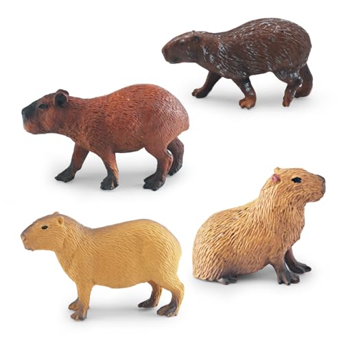 Grtheenumb Animalfiguren, 4PCS Plastik Capybara -Figuren, Capybaras Ornament Stehende Capybaras Modell für Wissenschaftsprojekt, Lernpädagogikspielzeug, Geburtstagstorte für Kinderspielzeug Grtheenumb Animalfiguren, 4PCS Plastik Capybara -Figuren, Capybaras Ornament Stehende Capybaras Modell für Wissenschaftsprojekt, Lernpädagogikspielzeug, Geburtstagstorte für Kinderspielzeug von Grtheenumb