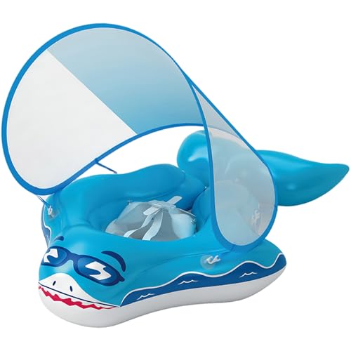 Grtheenumb Baby Pool Float, aufblasbare PVC-Babyschwimmschwimmflocken mit Netto-Baldachin, Schwimmring mit Schultergurt für Kinder 3-12 Monate, 5-8 kg, s Grtheenumb Baby Pool Float, aufblasbare PVC-Babyschwimmschwimmflocken mit Netto-Baldachin, Schwimmring mit Schultergurt für Kinder 3-12 Monate, 5-8 kg, s von Grtheenumb