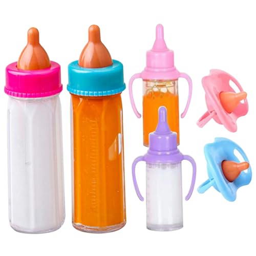 Grtheenumb Babypuppenflaschen mit Schnuller, Magics Babypuppenflaschen mit verschwundenem Milch oder Saft, lustige Simulation Puppenzubehör für Kinder, die Milchspielzeugflasche Verschwinden Grtheenumb Babypuppenflaschen mit Schnuller, Magics Babypuppenflaschen mit verschwundenem Milch oder Saft, lustige Simulation Puppenzubehör für Kinder, die Milchspielzeugflasche Verschwinden von Grtheenumb