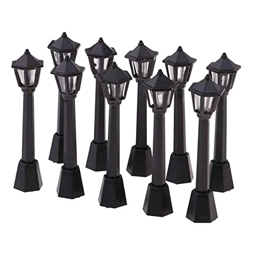 Grtheenumb Batterielampenmodell für Fairy Garden Life Szene Dekor, Sunnimix 10pcs 1/12 Dolls House Street Light, Dollhouse Möbel und Accessoires AOD von Grtheenumb