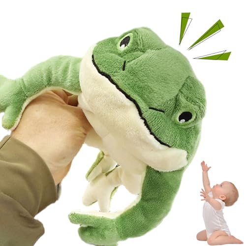Grtheenumb Frosch gefülltes Tier, Frosch -Stofftier, 6x11 niedliche realistische Plüsch mit Klang für Kinder von Grtheenumb