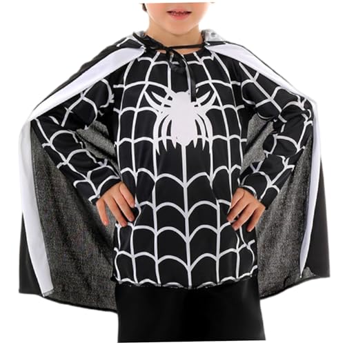 Grtheenumb Halloween -Kostüme für Kinder cooles Spinnenkostüm mit Umhang für Cosplay Party Performance No Hosen, kleine Halloween -Kostüme für Kinder Grtheenumb Halloween -Kostüme für Kinder cooles Spinnenkostüm mit Umhang für Cosplay Party Performance No Hosen, kleine Halloween -Kostüme für Kinder von Grtheenumb