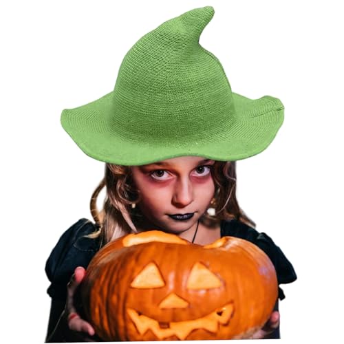 Grtheenumb Hexenhut Baumwollweite Krempe Hexenhut falten Strickkappe für Frauen Halloween Party Decorwitch Grtheenumb Hexenhut Baumwollweite Krempe Hexenhut falten Strickkappe für Frauen Halloween Party Decorwitch von Grtheenumb