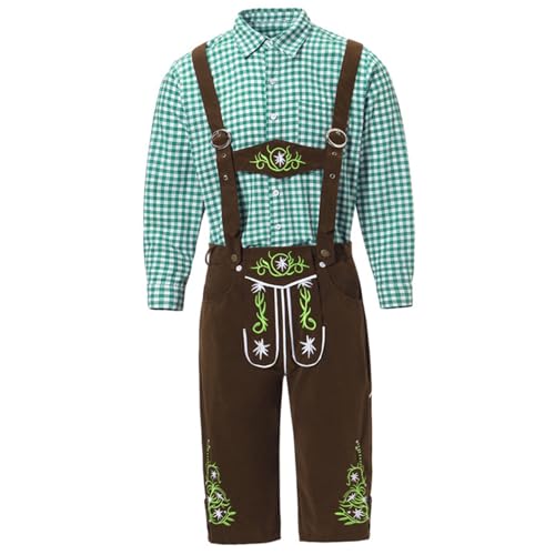 Grtheenumb Kostüme für Männer, Oktoberfest -Outfits Männer, traditionelle deutsche bayerische Lederhosen -Kostüme für mit dem Halloween Beer Festival, XL Grtheenumb Kostüme für Männer, Oktoberfest -Outfits Männer, traditionelle deutsche bayerische Lederhosen -Kostüme für mit dem Halloween Beer Festival, XL von Grtheenumb