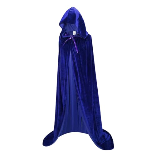 Grtheenumb Mittelalterliches Umhang, Unisex in voller Länge mit Kapuze mit Kapuze mit mit Langer Velvet Cape Cosplay Kostüm 51 Zoll (blau für Halloween -Haus Grtheenumb Mittelalterliches Umhang, Unisex in voller Länge mit Kapuze mit Kapuze mit mit Langer Velvet Cape Cosplay Kostüm 51 Zoll (blau für Halloween -Haus von Grtheenumb