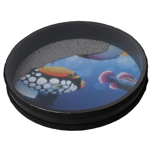 Grtheenumb Ozeantrommel, 8 Zoll Plastik Handdrum Percussion Wave Perlen -Ozeaninstrumente mit Fischmuster, Musik entspannen Soundheilungen für Kinderparty Grtheenumb Ozeantrommel, 8 Zoll Plastik Handdrum Percussion Wave Perlen -Ozeaninstrumente mit Fischmuster, Musik entspannen Soundheilungen für Kinderparty von Grtheenumb