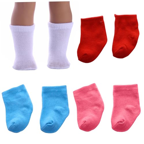 Grtheenumb Puppensocken, 4 Paar Puppensocken, Mini -Socken -Babykleidung, Knöchel, Accessoires für 18 -Zoll -Babypuppenzubehör Grtheenumb Puppensocken, 4 Paar Puppensocken, Mini -Socken -Babykleidung, Knöchel, Accessoires für 18 -Zoll -Babypuppenzubehör von Grtheenumb