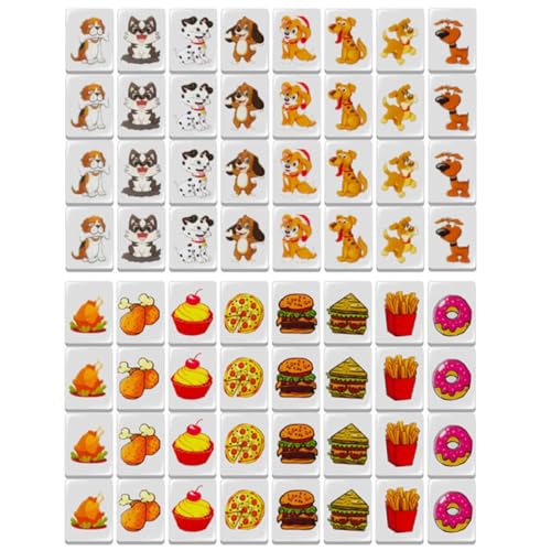 Grtheenumb Push Tile Game 64 PCs Set, entzückende Hunde- und Futter Gemustert Mahjong Fliesen Set Plastik, 1, 2x0, 9 x 0, 6 Zoll Push -Spiel für Kinder Erwachsene Grtheenumb Push Tile Game 64 PCs Set, entzückende Hunde- und Futter Gemustert Mahjong Fliesen Set Plastik, 1, 2x0, 9 x 0, 6 Zoll Push -Spiel für Kinder Erwachsene von Grtheenumb
