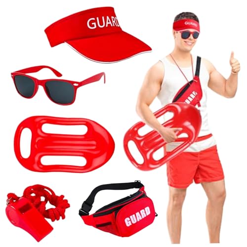 Grtheenumb Rettungsschwimmerausrüstung, Rettungsschwimmerzubehör 5PCS/Set Rollenspiel, so tun Spiel Ausrüstung Hut, für Halloween, Dress Up up von Grtheenumb