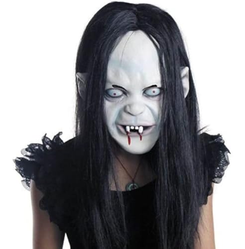 Halloween Zombie -Maske, Halloween Horror Grimace Ghost Mask Scary Zombie Emulsion Haut mit Haaren für Zuhause Halloween Zombie -Maske, Halloween Horror Grimace Ghost Mask Scary Zombie Emulsion Haut mit Haaren für Zuhause von Grtheenumb