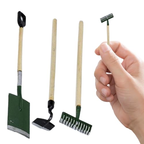 Puppenhauszubehör, 3PCS Miniaturgarten -Werkzeuge 1/12 Skala Puppenhausgarten -Werkzeuge Legierung Miniaturschaufel Rake und Hoe Dollhouse Garden Accessoires, 1:12 Schuppenhauszubehör im Maßstab Puppenhauszubehör, 3PCS Miniaturgarten -Werkzeuge 1/12 Skala Puppenhausgarten -Werkzeuge Legierung Miniaturschaufel Rake und Hoe Dollhouse Garden Accessoires, 1:12 Schuppenhauszubehör im Maßstab von Grtheenumb