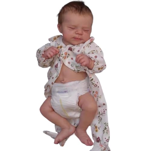 Realistische Babypuppe 19 Zoll Silikon Babypuppe Baumwoll Ganzer, Augen schließen lebenseik mit beweglichen Glied von Grtheenumb