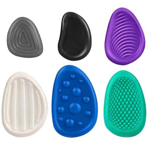 Sensorische Steine 6PCs strukturiertes Verschiedenes Silikon-Sorge-Stein für beruhigende, unterhaltsame und Stressbekämpfung, flexible und ruhige Zappelspielzeug für Kinder sensorische Steine Sensorische Steine 6PCs strukturiertes Verschiedenes Silikon-Sorge-Stein für beruhigende, unterhaltsame und Stressbekämpfung, flexible und ruhige Zappelspielzeug für Kinder sensorische Steine von Grtheenumb