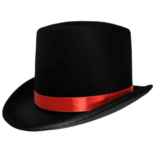 Top -Hüte für Männer, Top -Hüte für Männer 6,3 Zoll hohe schwarze Top -Hut -Größe für Erwachsene Filz Zauberer Kostümhut für formelle Showman Party Hüte Halloween Kostümzubehör, Black Top Hut Top -Hüte für Männer, Top -Hüte für Männer 6,3 Zoll hohe schwarze Top -Hut -Größe für Erwachsene Filz Zauberer Kostümhut für formelle Showman Party Hüte Halloween Kostümzubehör, Black Top Hut von Grtheenumb