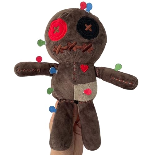 Voodoo -Puppe, Voodoo Dolls Polyester Baumwolle beängstigende Puppe mit unruhigen Drucken gruselige Rache Negative Ehre für Mitarbeiter, Büro, Trennung, Scheidung von Grtheenumb